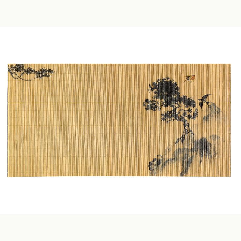 Laitu Chinese-style Zen bamboo tea mat custom-printed hand-painted bamboo table flag handmade tea ceremony teapot mat placemat