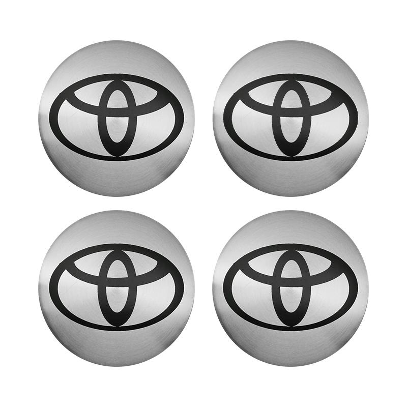 56mm Car Wheel Hub Center Cap Aluminum Metal Logo Stickers For Toyota Rav4 Corolla Camry Aqua Auris Cross Yaris TRD Prius GR