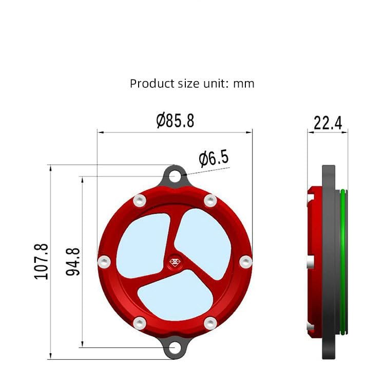 Motorcycle Crankcase Cover Engine Cover CrossCub110 CrossCub110 CC110 2023-2025 (Titanium