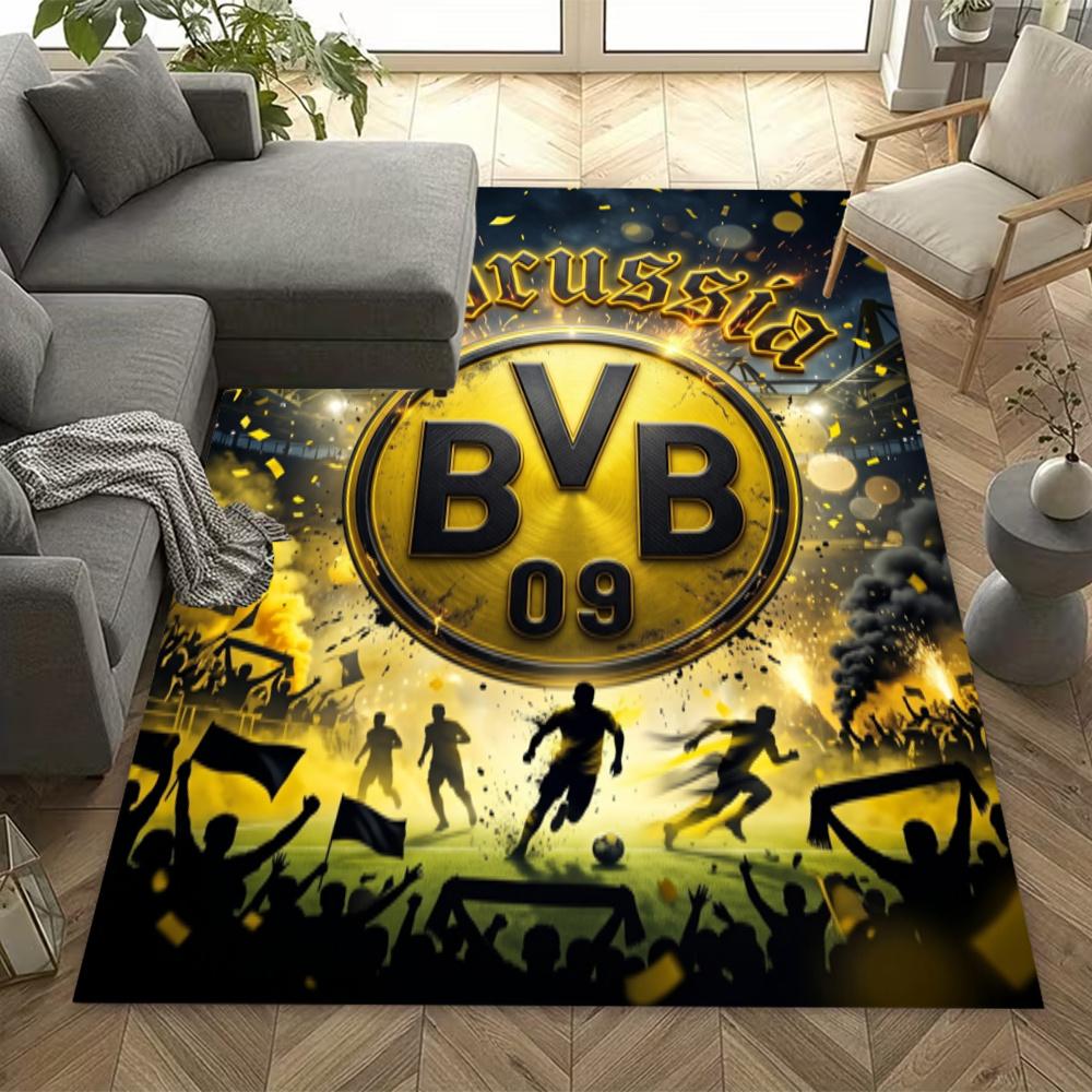 Bvb Football Team Area Rug Suitable For Balcony Dining Room Bedrooms Playrooms Antislip Rug Anime Office Decor Perfect Birthdaychristmas Gift Idea