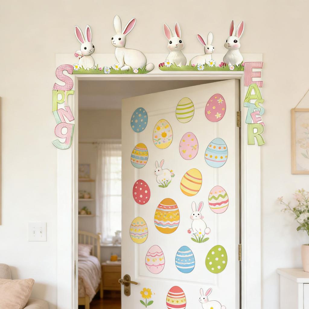 Easter Cute Door Corner Decoration, Bid Farewell To Door Frames, And Easily Create A Festive And Ceremonial Feeling
