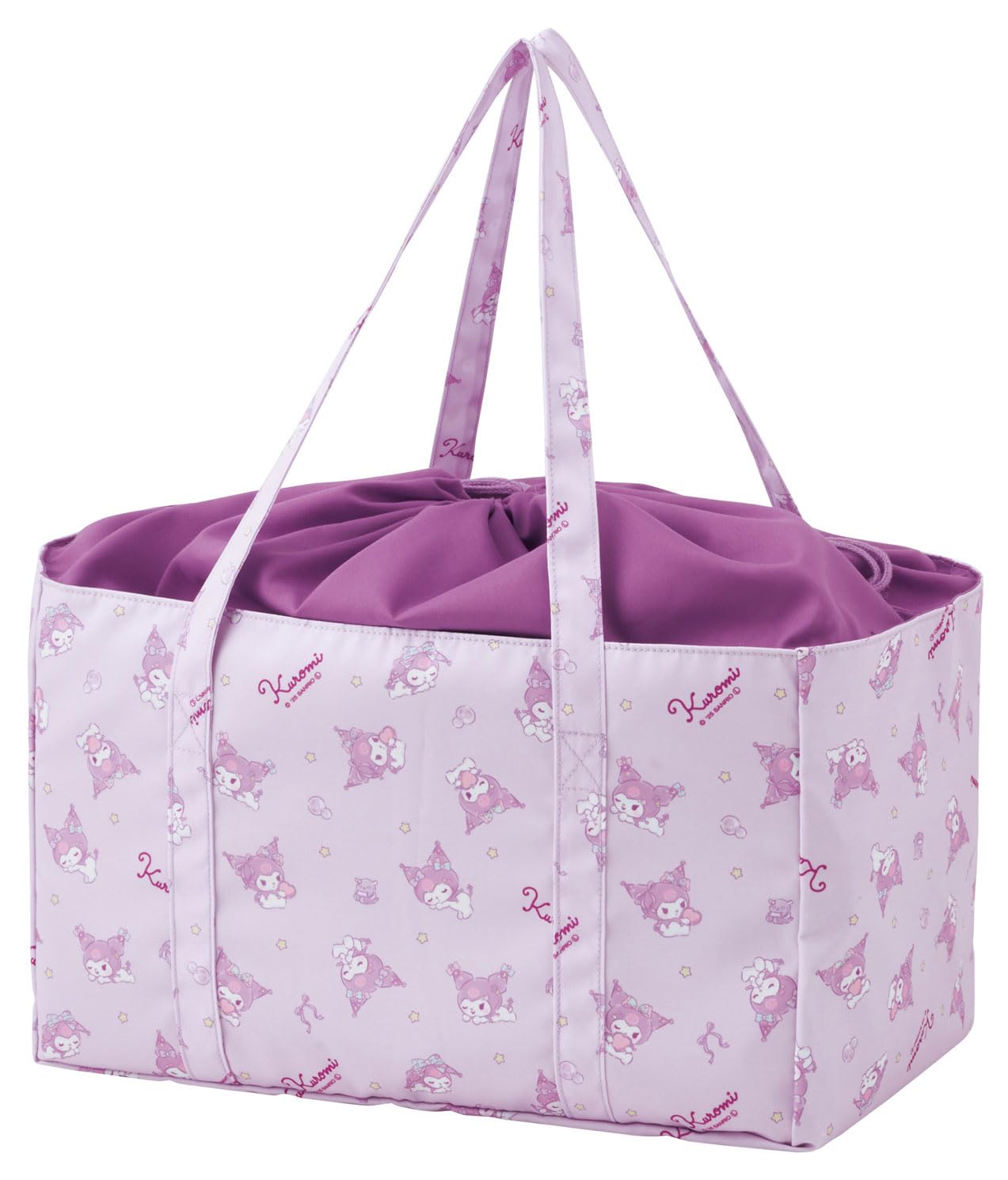 Skater Shopping Bag for Shopping Drawstring Large Sanrio Kuromi Dream Baskets, Insulated, Closure, Capacity, APCR11-A
