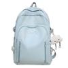 Schoolbag Korean version ins solid color sweet bow backpack bag women's small fresh student schoolbag large capacity casual backpack