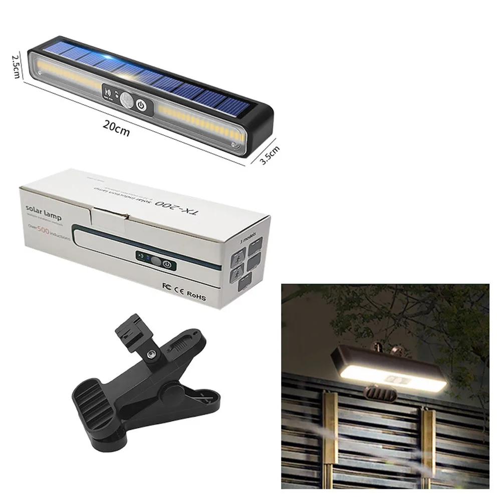 Solar Bewegungsmelderleuchte Außen Wasserdicht Clip-On Zaunleuchte mit 36 LED-Leuchten Tragbare Solar-Sicherheitsleuchte für Zaun Garage