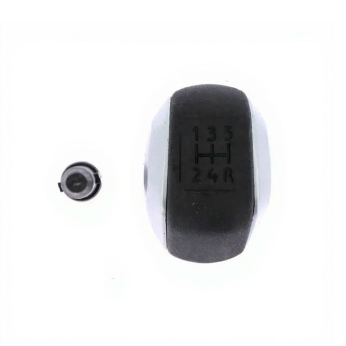 Schaltknauf Chrom und Schwarz mit integrierter Manschette – Peugeot, Citroën und DS – OEM 16088722ZD / 96738471VV