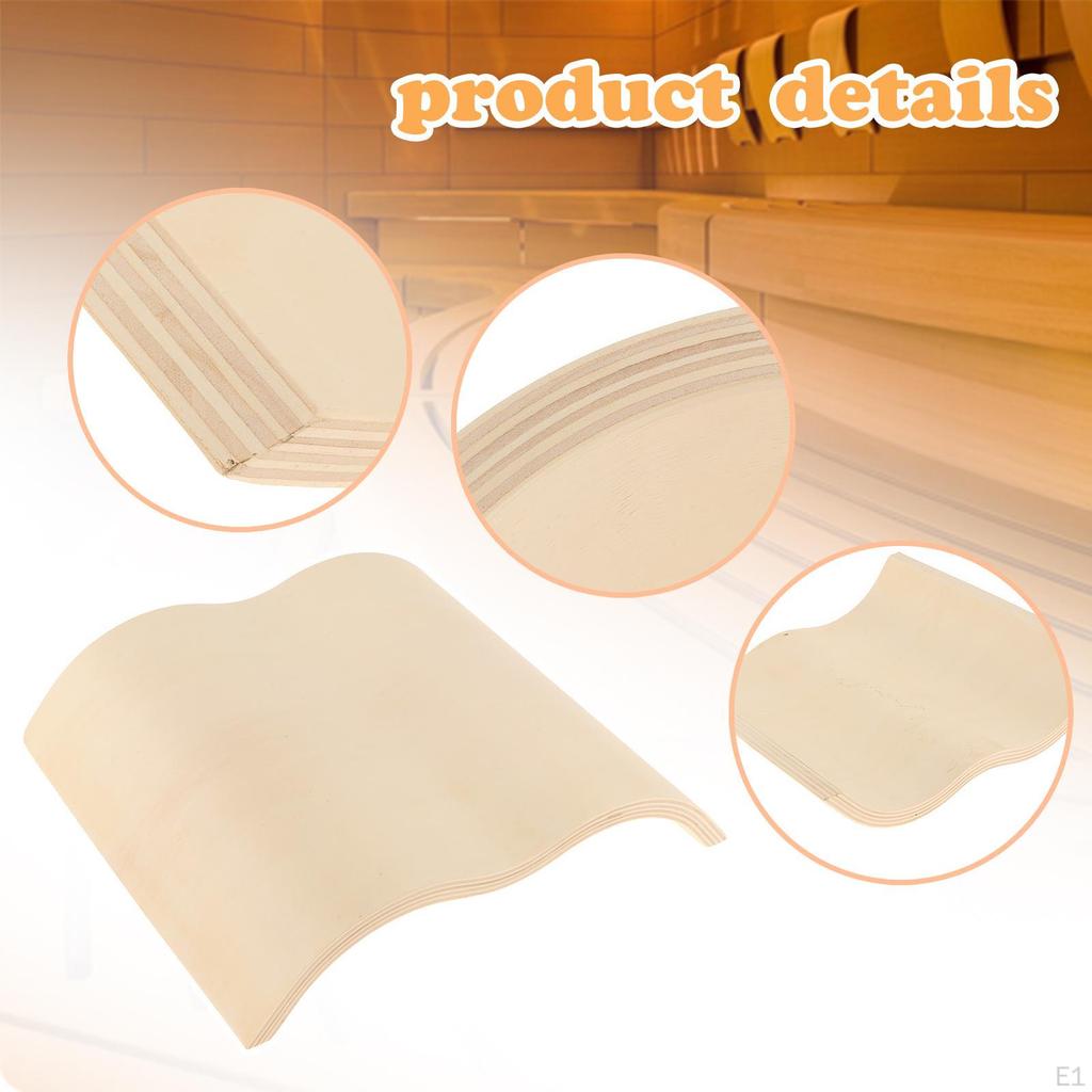 Wooden Sauna Headrest Support, Portable Neck Pillow, Supplies Accessory for Hotel, Dorm,