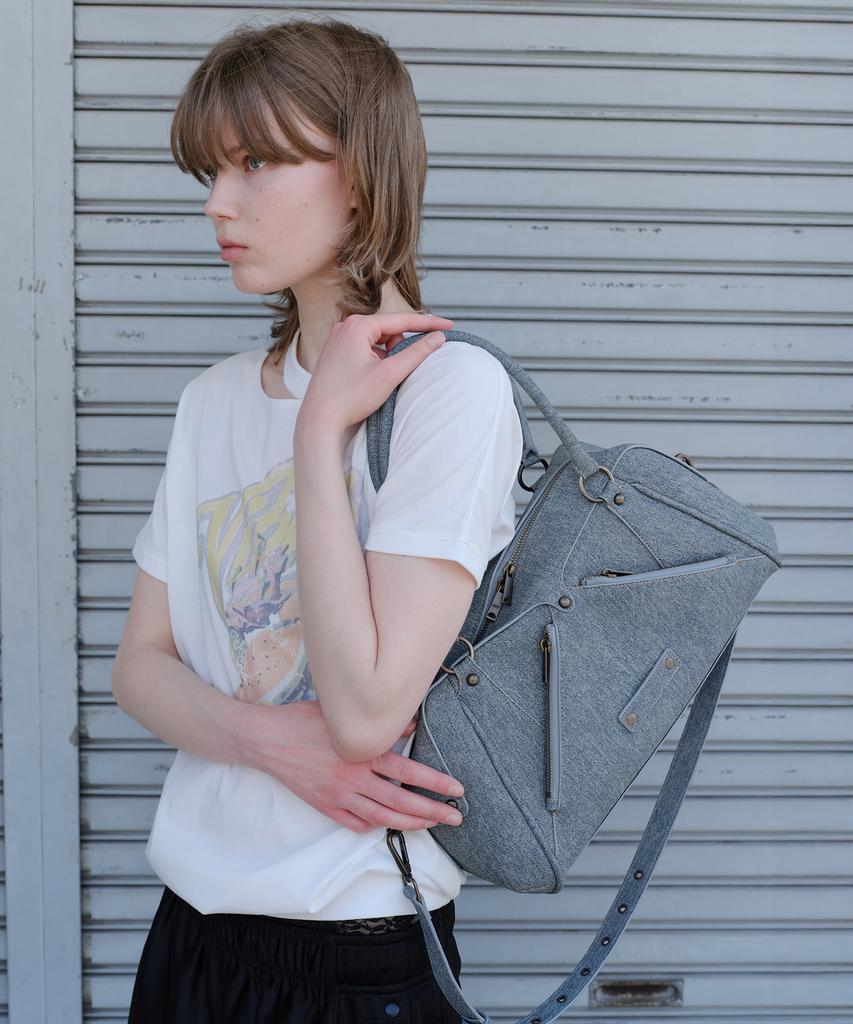 Sunburnproject Faux Leather M.O.S Bag, Denim