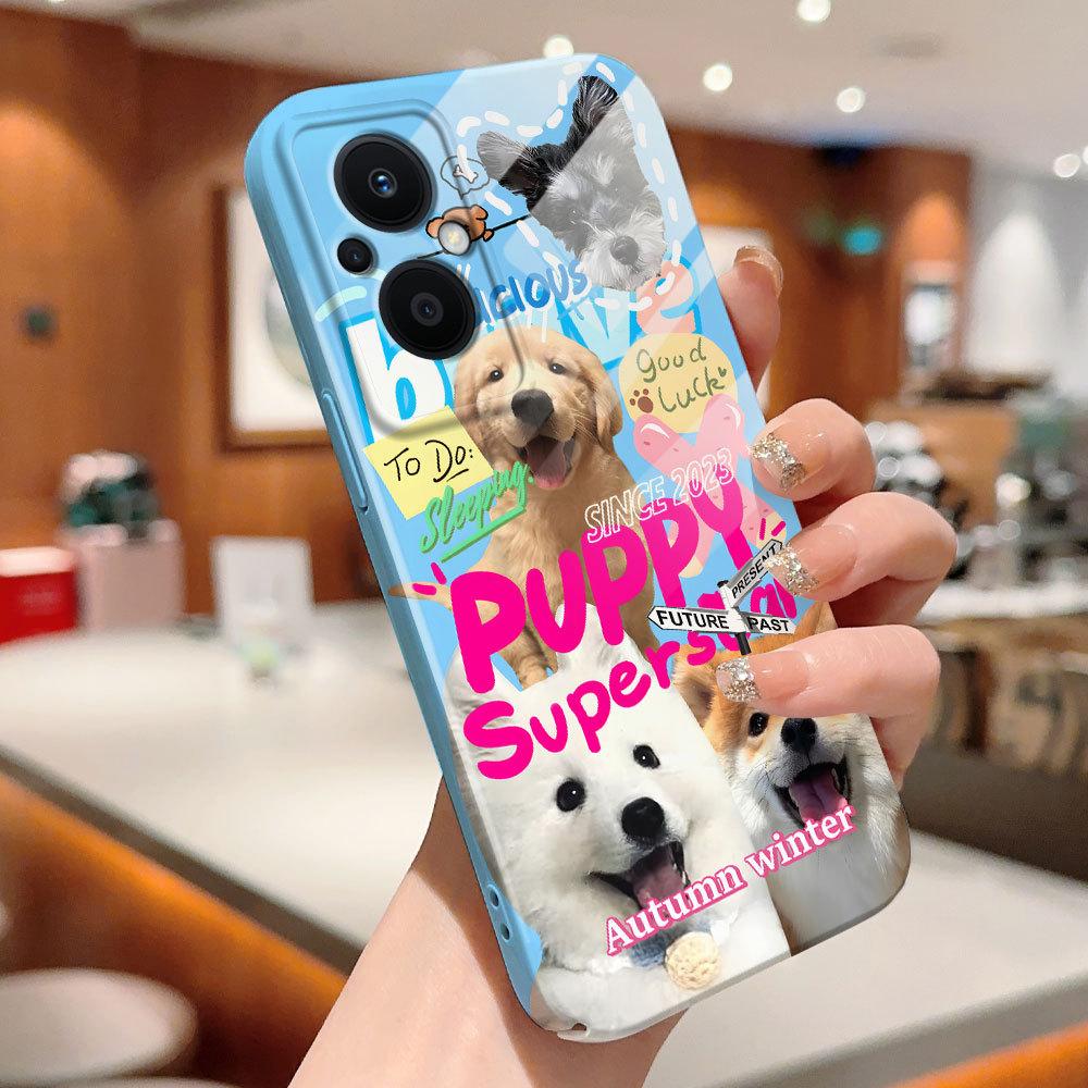 All-inclusive Film Handyhülle Cartoon Mode Design Hartschale Vollabdeckung Kameraschutzhülle für OPPO A60 A96 Reno12 Realme C53 C75