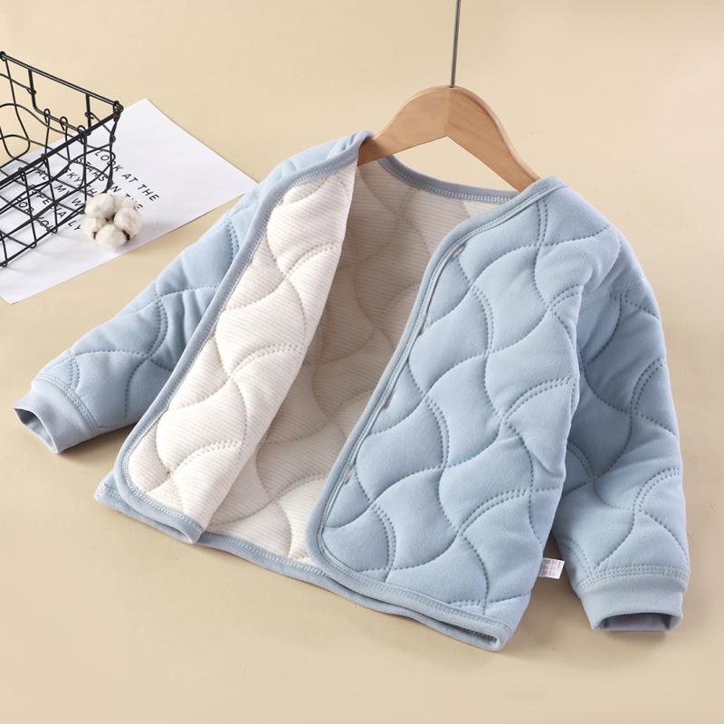 Children's Warm Liner Autumn and Winter New Three-layer Padded Thickened Jacket Cotton Clothes Children's Clothing