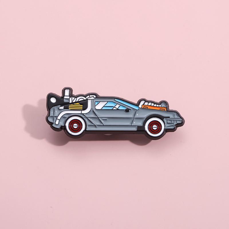Unique Cartoon Car Design Alloy Brooch Pin Decorative Accessory For Bags And Apparel