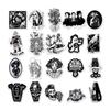 50 Black and White Gothic Style Graffiti Stickers Car Mobile Phone Skateboard Refrigerator Decoration Stickers