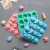 16 Dutých Silikonových Forem Mušle Hlemýžď Hvězdice Oceánská Silikonová Forma DIY Puding Ledová Mřížka Cukroví Čokoláda Dortová Pečicí Forma