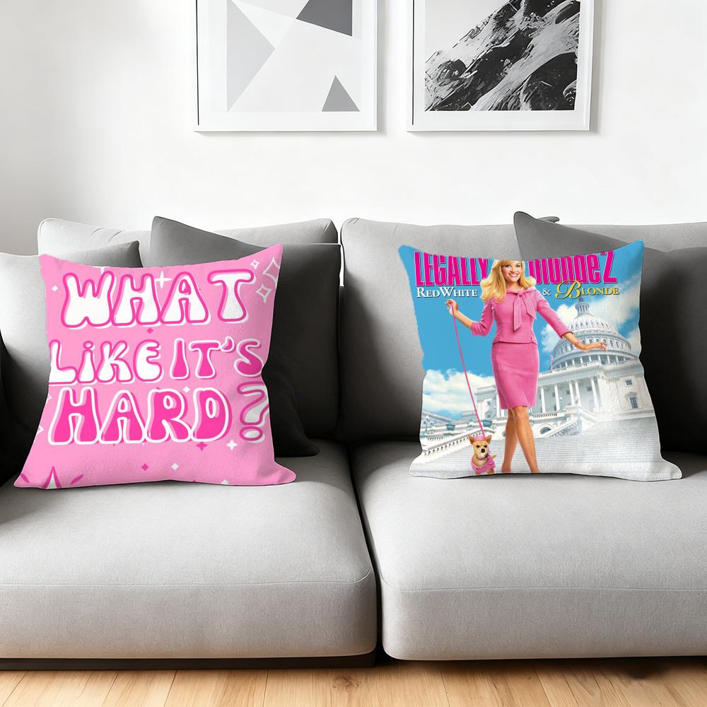 Legally Blonde Movie Cushion Cover Silky Short Plush Home Sofa Cushion Cover - Invisible Zipper Home Decoration