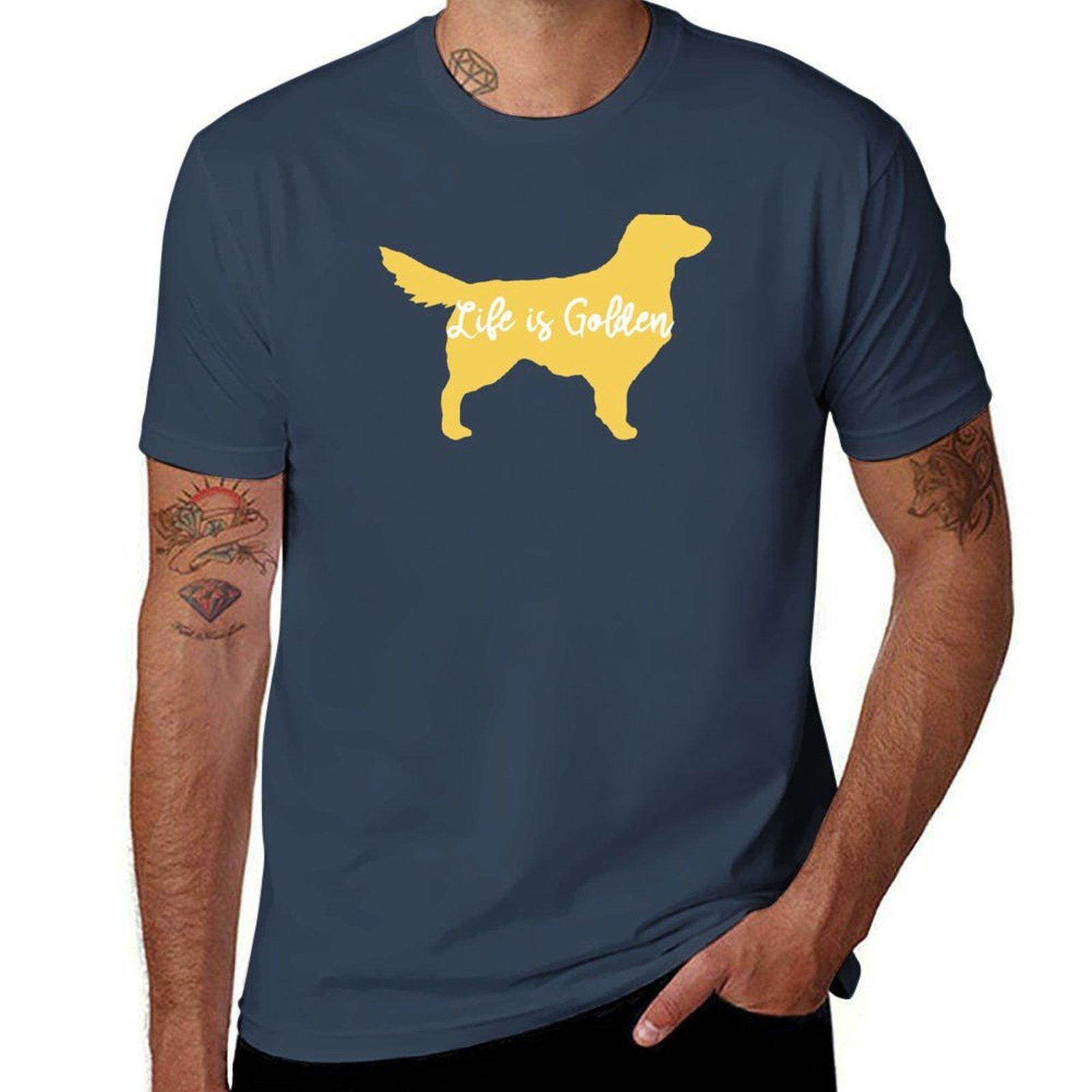Life Is Golden Tshirt Stylish Graphic Short Sleeve Top S