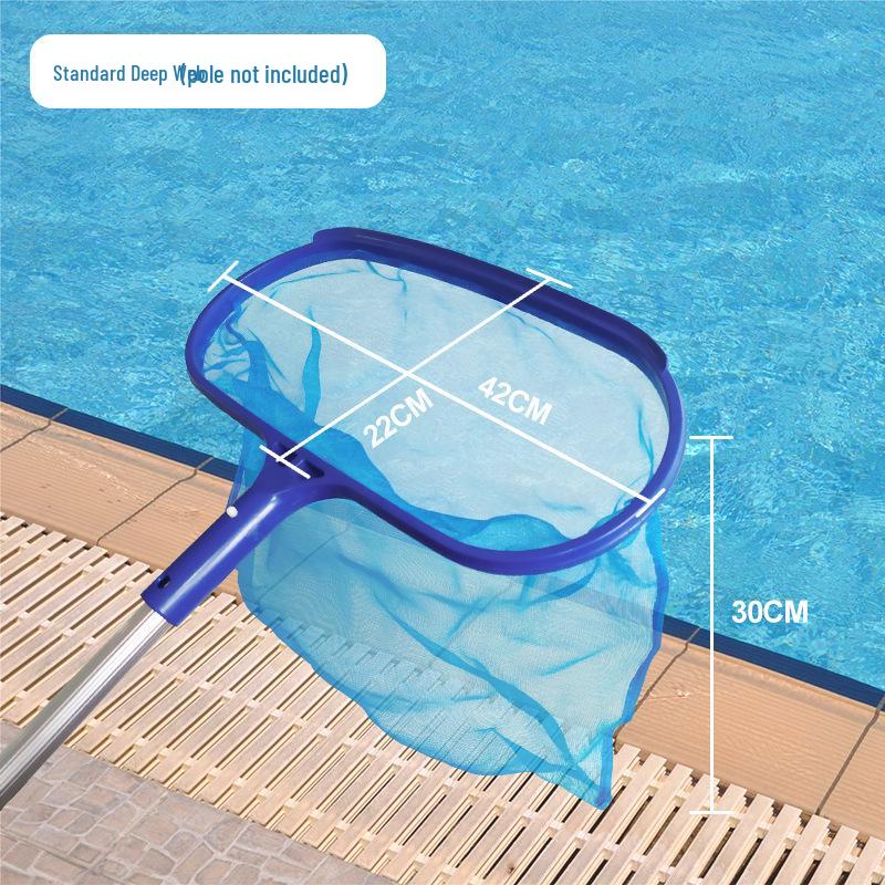 Reinforced Aluminum Pool Skimmer Leaf Net for Deep and Shallow Water Cleaning