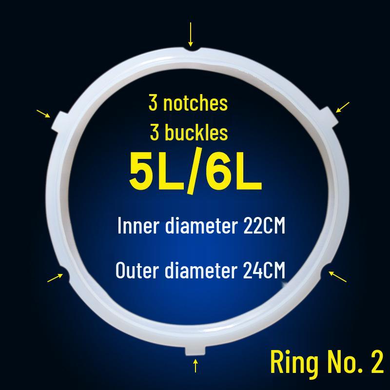 Universal Silicone Sealing Ring for Electric Pressure Cooker (4L/5L/6L) - Thickened Rubber Gasket Accessory