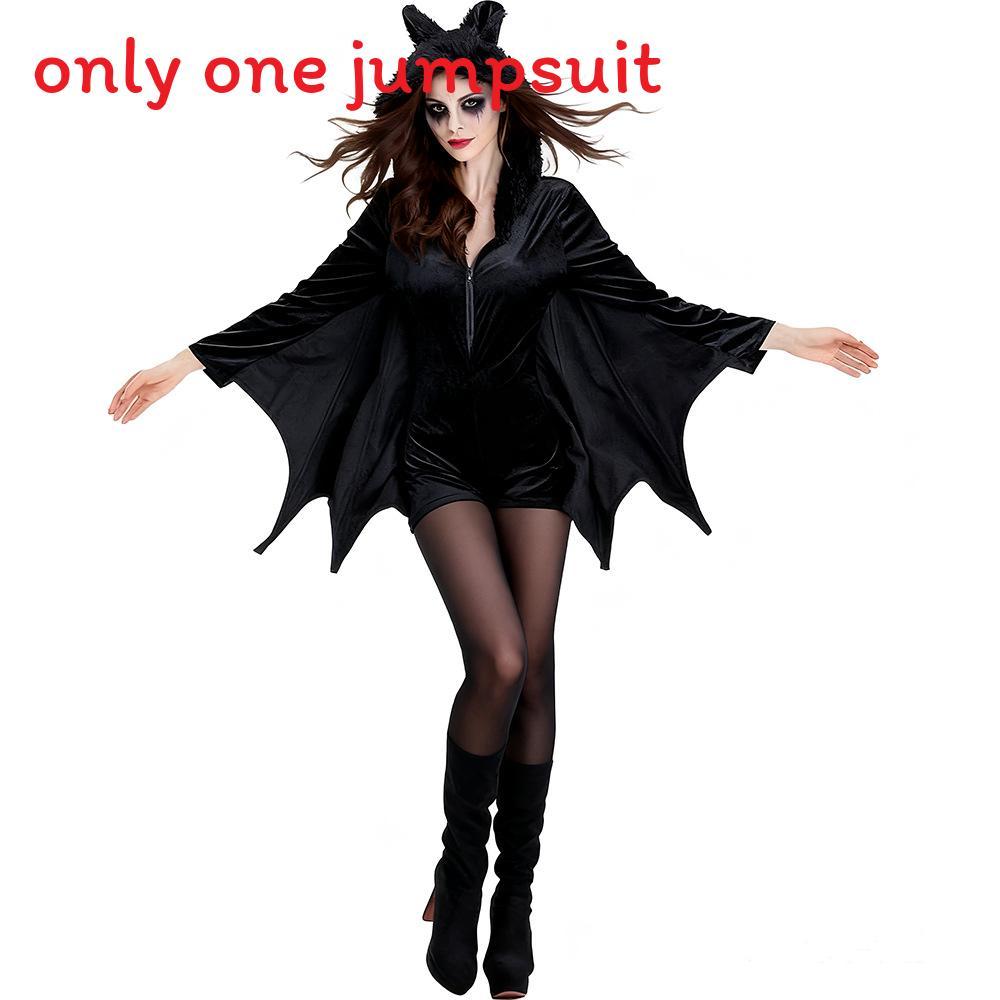 Halloween Bat Cosplay Costume For Women And Girls With Polyester Fabric For Themed Parties