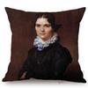 Neoclassical World Famous Oil Painting Jean Ingres Nepoleon The Source La Grande Odalisque Sofa Pillow Case Linen Cushion Cover