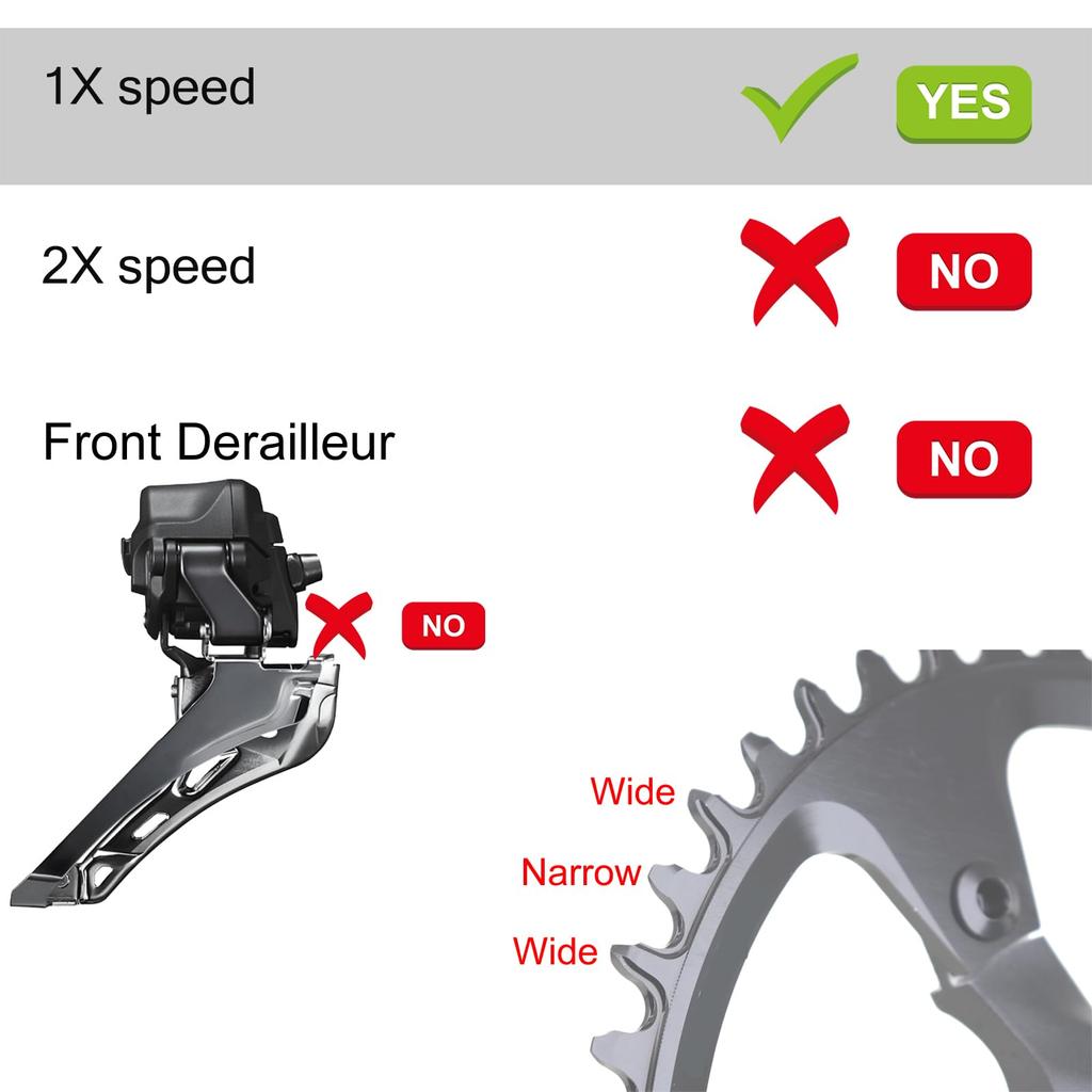 STONE Round Single Chainring, 110BCD, for R7000, R8000, R9100, Narrow/Wide