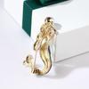 Mermaid Pearl Brooch Painted Drop Oil Personalized Pin Long-lasting Color Exquisite Women's Fashion Gift Accessory