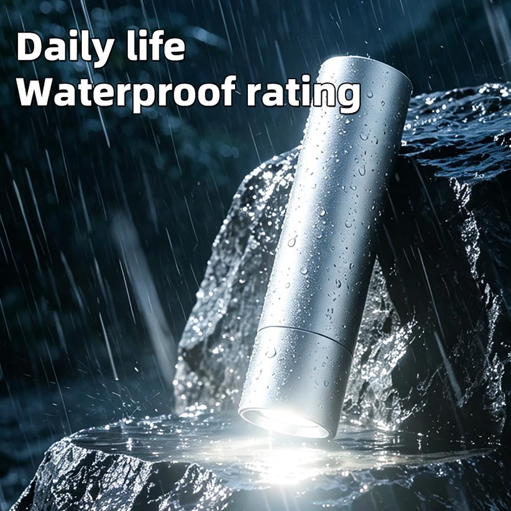 Super Bright LED Flashlight USB Rechargeable Aluminum Alloy Mini Torch Portable Waterproof Handheld Light for Camping Hiking Emergency Outdoor