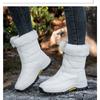 Mid Tube Front Zipper Cold Resistant and Warm Cotton Boots and Shoes