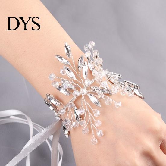 Wrist Corsage Elegant Comfortable Touch Anti-Wear Bride Bridesmaid Bracelet Flower for Wedding Engagement