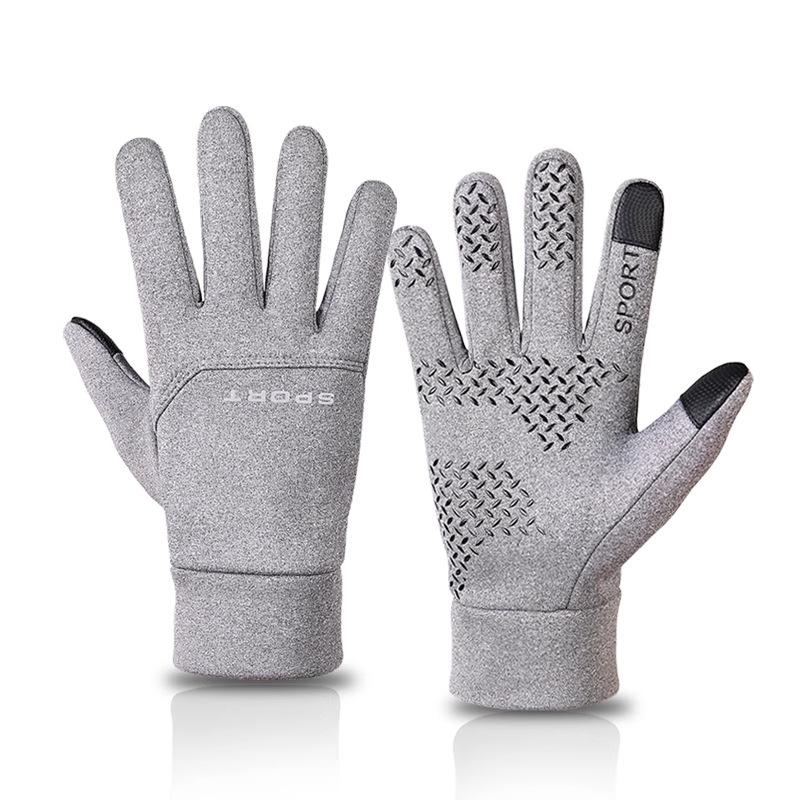 Gloves Men's winter warm velvet thick riding touch screen windproof waterproof outdoor sports skiing driving gloves