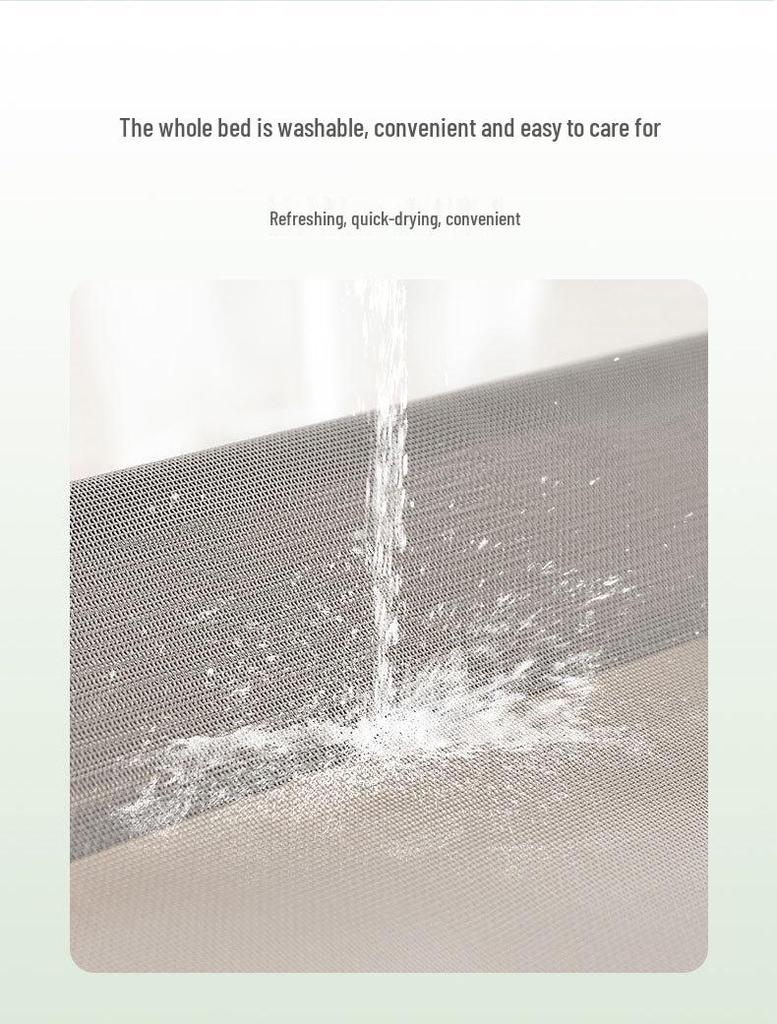 Breathable, Moisture-Proof Pet Bed: Removable & Washable Backrest for Medium to Large Dogs & Cats