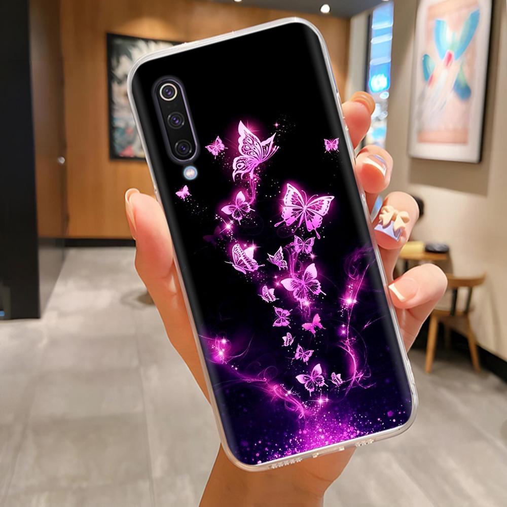 Phone Case For Xiaomi Mi 9 9SE Mi9 Pro Butterfly Silicone Protection Back Cover For Xiaomi Mi9 9 SE 9 Lite Pro Funda Cases Capa