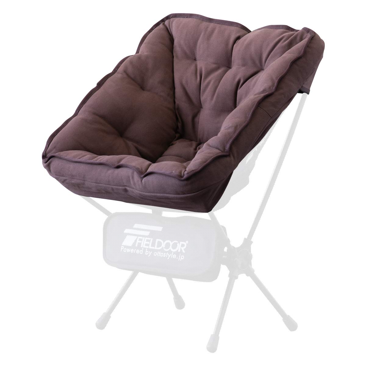 

FIELDOOR Chair Cover for Portable Chair Comes with storage just put it 6cm cushion [Dark Brown] belt, pocket, on, cotton, thick,