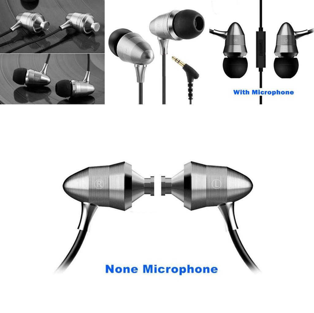 Silver Bullet Earphones Metal Deep Bass Wired Inear Headphones For Music Lovers