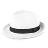 Felt Panama Fedora Hat Short Brim Trilby Flat Hat For Men Women Homburg Church Jazz Hat Adjustable