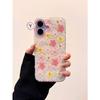 INS Spring Flowers Bloom IMD Double Mobile Phone Case for iPhone Series 171615 Anti-drop Shell Female Shell