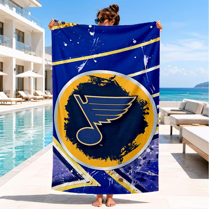 Louis Blues Hockey Team Beach Towel, Super Soft Microfiber, Perfect Gift for Her/Him, Birthday, for Pool, Beach, Travel, Decor Beach Party