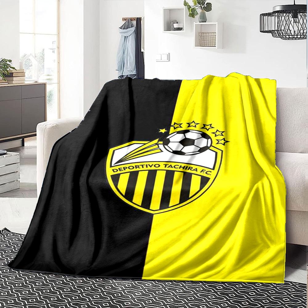 Deportivo Chicara FC Print Flannel Blanket High Quality Warm Comfortable Cover for All Seasons Perfect for Gifts Home Decor