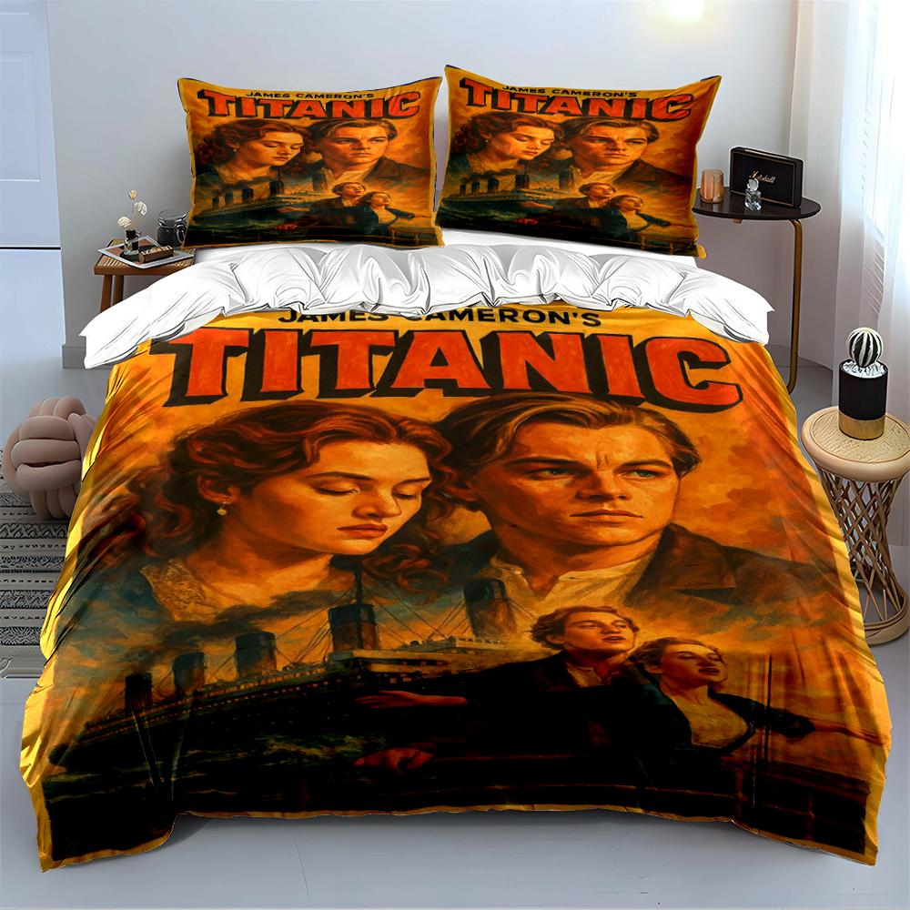 Titanic Movie Bedding Set Bedding Set (1 Duvet Cover, 2 Pillowcases, Duvet Not Included)