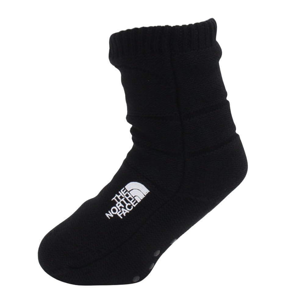 The North Face Nuptse Bootie Odor TNF Black JL Kids' Socks, Unisex, Non-Slip, Antibacterial, Resistant, Warm, Black/TNF
