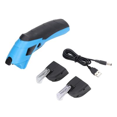Tesoura elétrica para cortar tecido sem fio USB recarregável cortador tesoura ferramentas com 2 lâminas