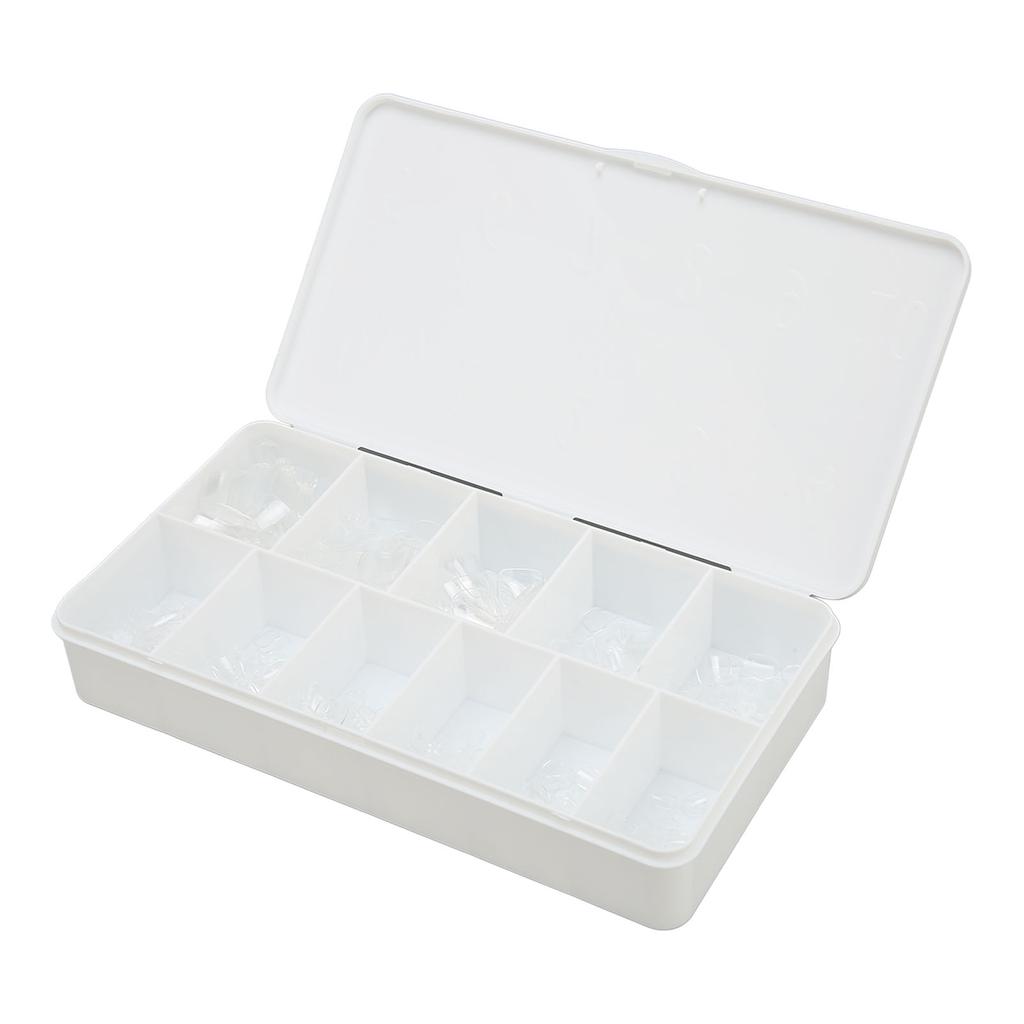 550pcs False Toenail Tips Full Cover Clear Artificial Ultrathin Multi Size Breathable Toe Nail Tips with Storage Box