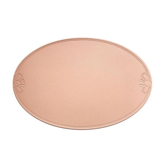 Yousheng Oval Placemat Dining Table Heat Insulation Pad Imitation Leather Waterproof Placemat Protect Table Top from Scratches And Spills for Home