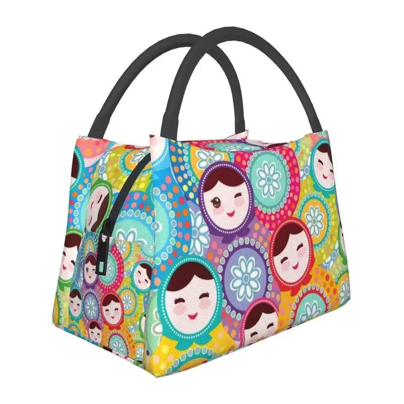 Borse Pranzo Matrioska Russe Personalizzate Borsa Termica Isolante Calda da Donna per Lavoro Picnic o Viaggio