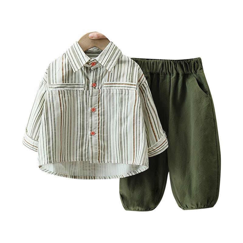 Children's Clothing Boys' Suit Boys' Clothing Two-piece Set and Long Pants Shirt Set