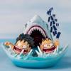 3.54in/9cm Anime Dragon Ball Kid Goku and Kid Krillin Swimming Training PVC Statue Action Figures Collectible Model Toys Gifts