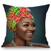Fashion Magazine Cover Africa Girl Woman Black Beauty Headscarf Decorative Sofa Pillow Case Linen Home Decoration Cushion Cover