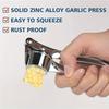 Heavy-Duty Stainless/Garlic Masher & Press, Heavy-Duty Zinc Alloy-like Garlic Crusher with Handle, Dishwasher, Manual Garlic Grinder, Restaurant & Use