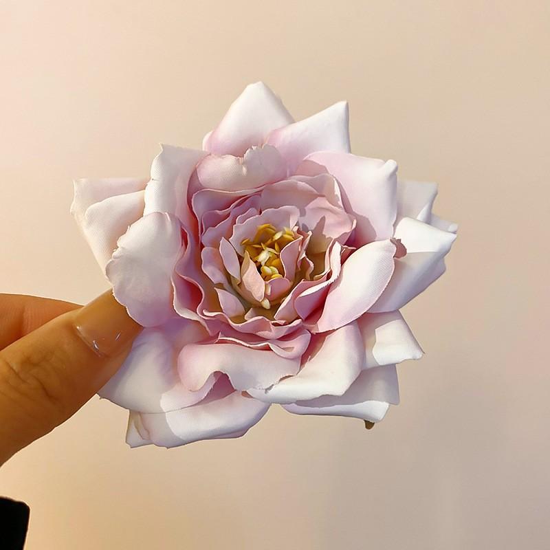Internet Celebrities with the Same Fabric Flower Hairpin Holiday Wind Sweet Back Head Grab Clip Fashion Niche High-end Hair Accessories Women