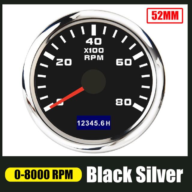 52mm Pointer Tachometer 4000 Rpm Tacho Meter Gauge With Red Backlight For Car Boat Yacht Rv 9 -30v