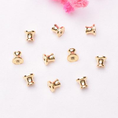 10pcs 18K Gold-wrapped Small Waist Ear Plugs, Fashionable High-end Earplugs, Stud Earplugs, Earrings, Behind-the-ear Plugs, DIY Earrings Accessories.