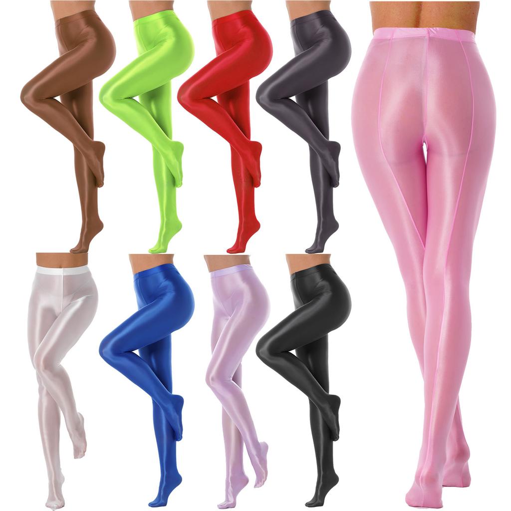 Womens Shiny Ballet Yoga Leggings Training Fitness Workout Dance Tights Pants